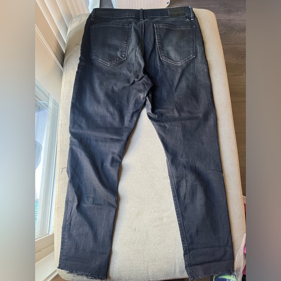 Lucky Brand Womens High Waisted Distressed Jeans Size 31 Black - Picture 2 of 3